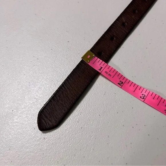 HOLT RENFREW Rhinestones Floral Leather Belt - Picture 7 of 7